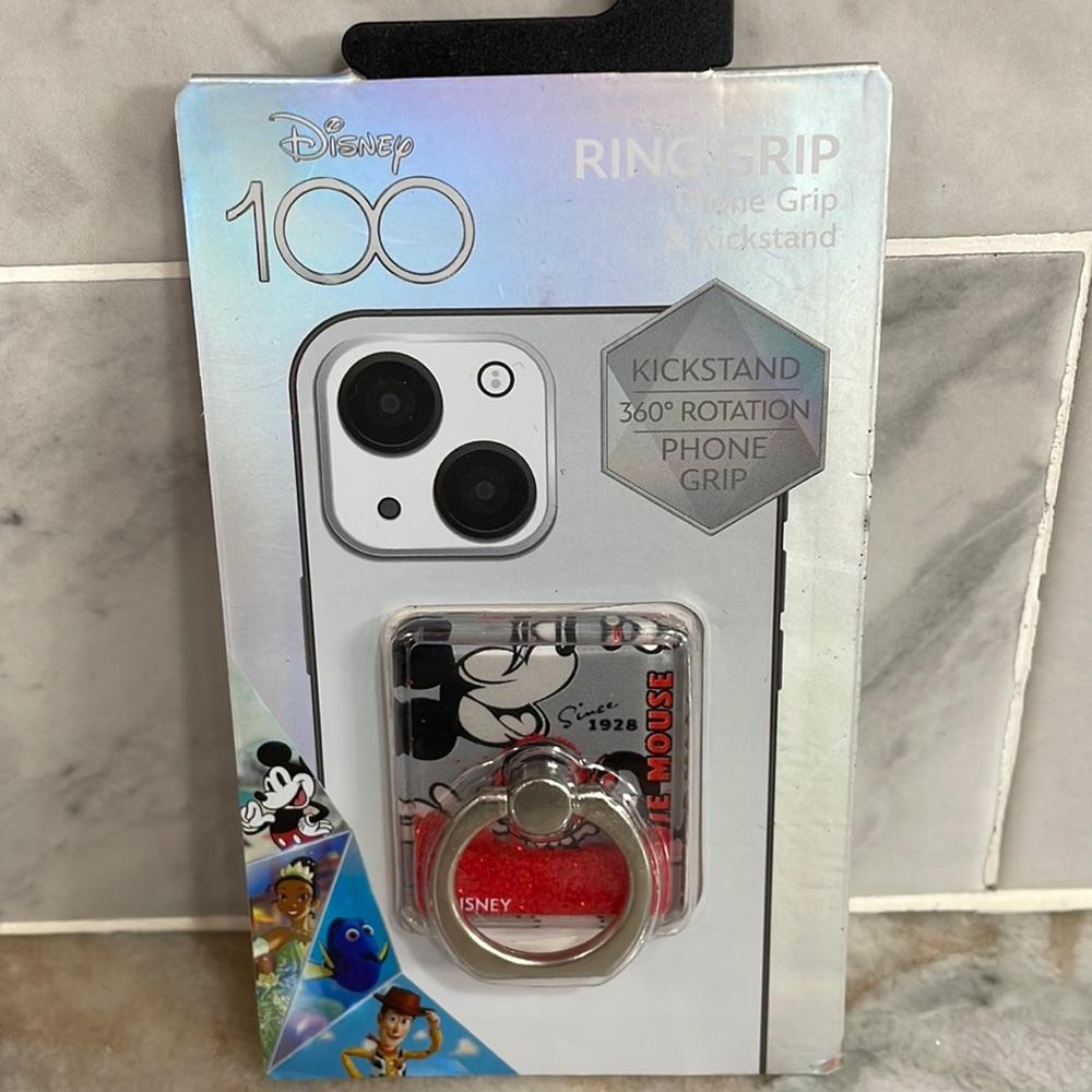 Disney Ring Grip Minnie Mouse Mickey 100th Anniversary Phone Kickstand NEW